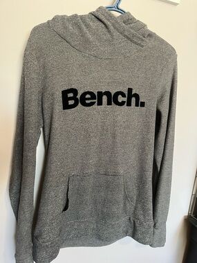 Bench Gray Cowl Neck Sweater with Black Logo